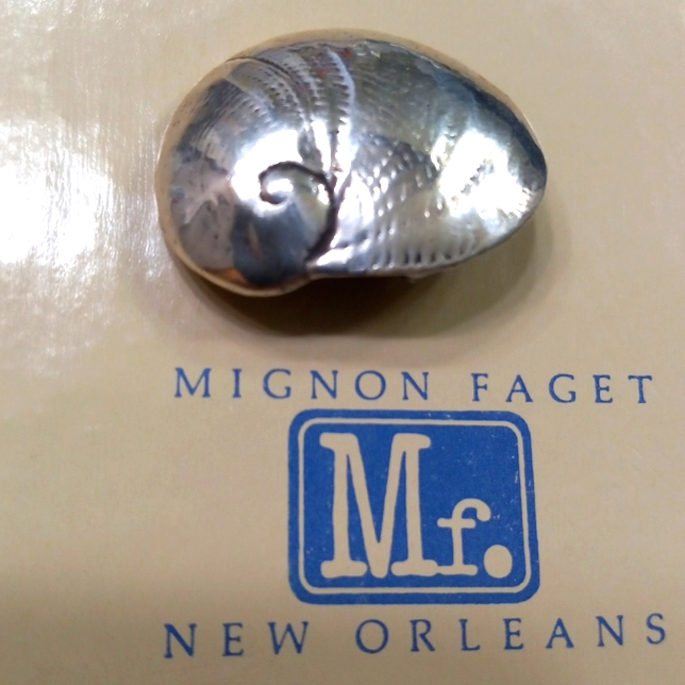 Mignon Faget sterling silver moon snail shell pendant